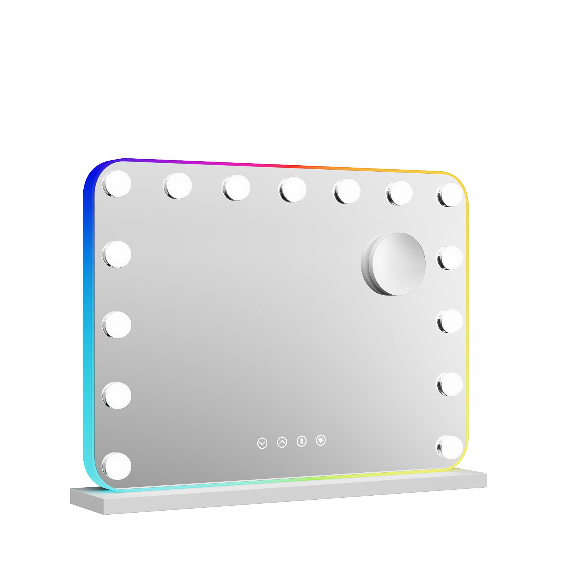 Kosmetikspiegel Kosmetikspiegel Tricolour 15LED, Schminkspiegel mit Bluetooth Funktion