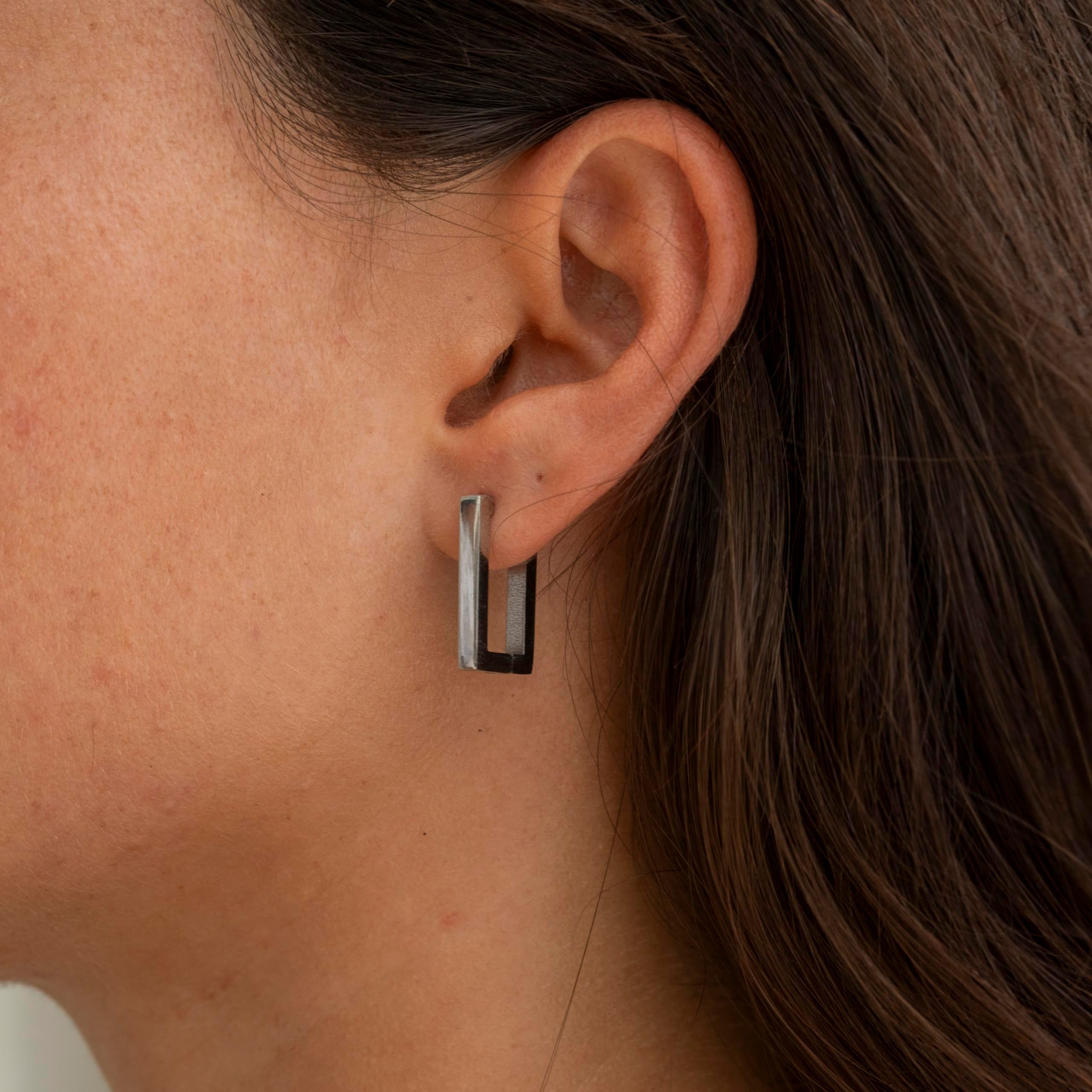 Made by Nami Creolen-Set Creolen Silber Damen Eckig aus Edelstahl, Wasserfe günstig online kaufen