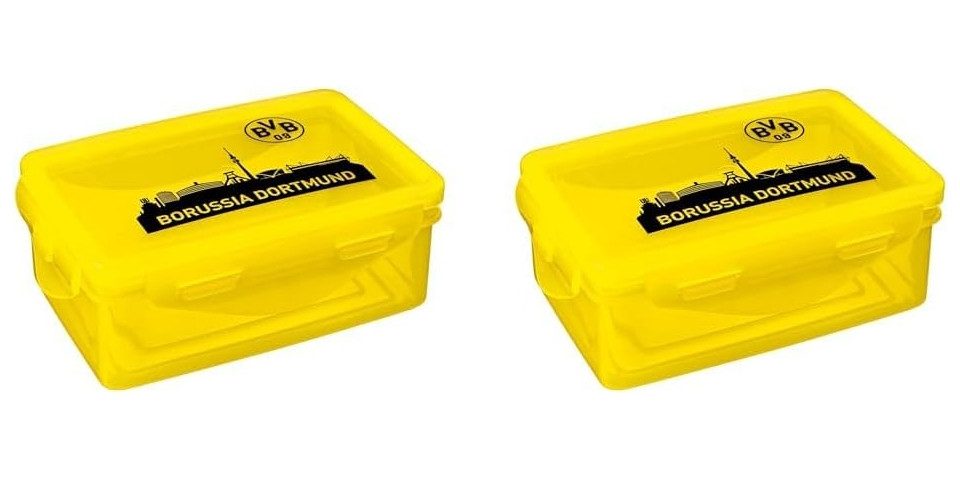BVB MERCHANDISING Lunchbox BVB Brotdose (2 Stück), Kunststoff, (2-tlg)