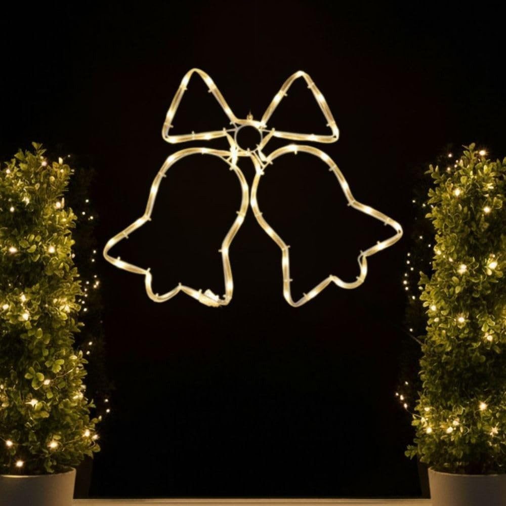 Kamelio LED Fensterbild LED Fensterdeko Weihnachten mit Timer und Batterie Fensterbild, LED, warmweiß