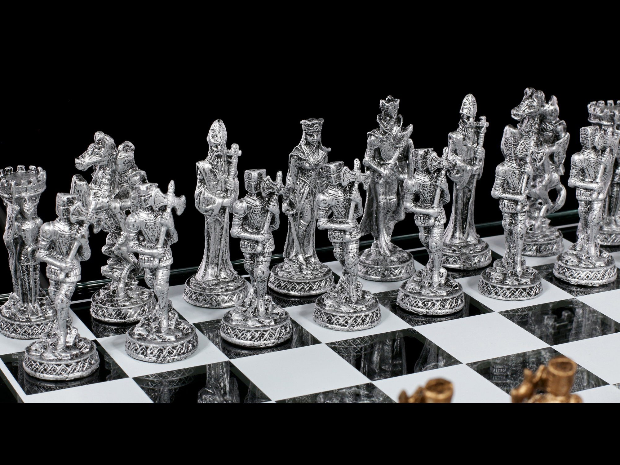 Figuren mit Shop Schachspiel Schachfiguren - Strategiespiel Zinnrittern GmbH Ritter Spiel,