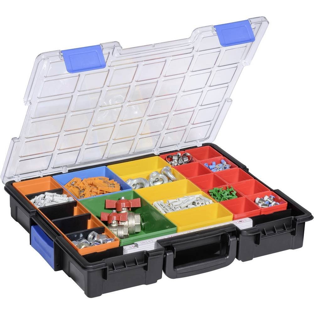 Allit Sortimentskasten sw.Profi-Kleinteilekoffer m.Clips.PP,PS 23 Fächer, 4 454210