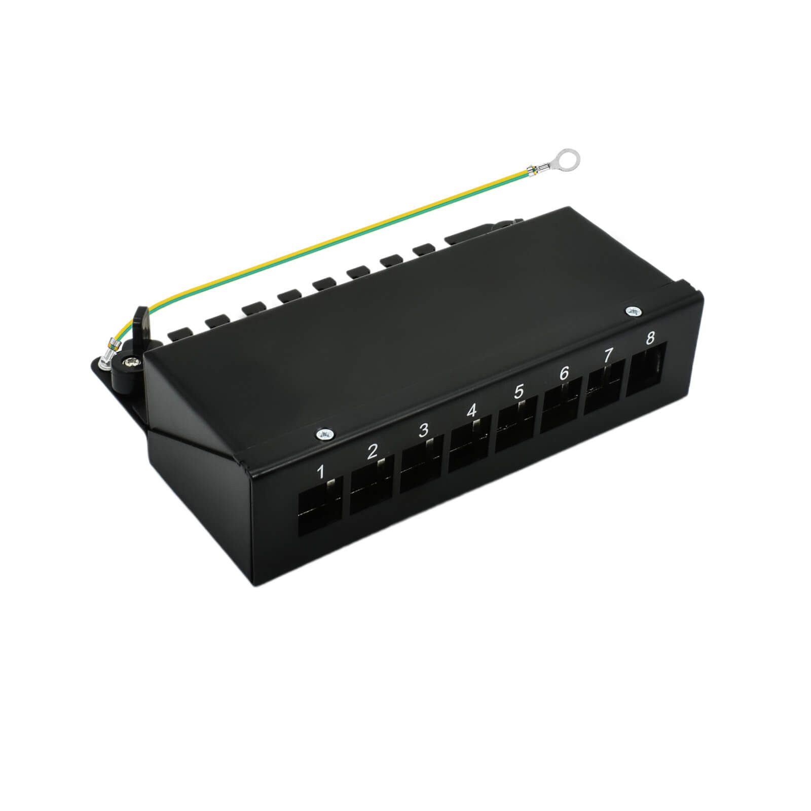 ProfiPatch Patchpanel Verteilerfeld Wandmontage Netzwerk-Patch-Panel (8 Ports, 8 Ports, 1 HE)