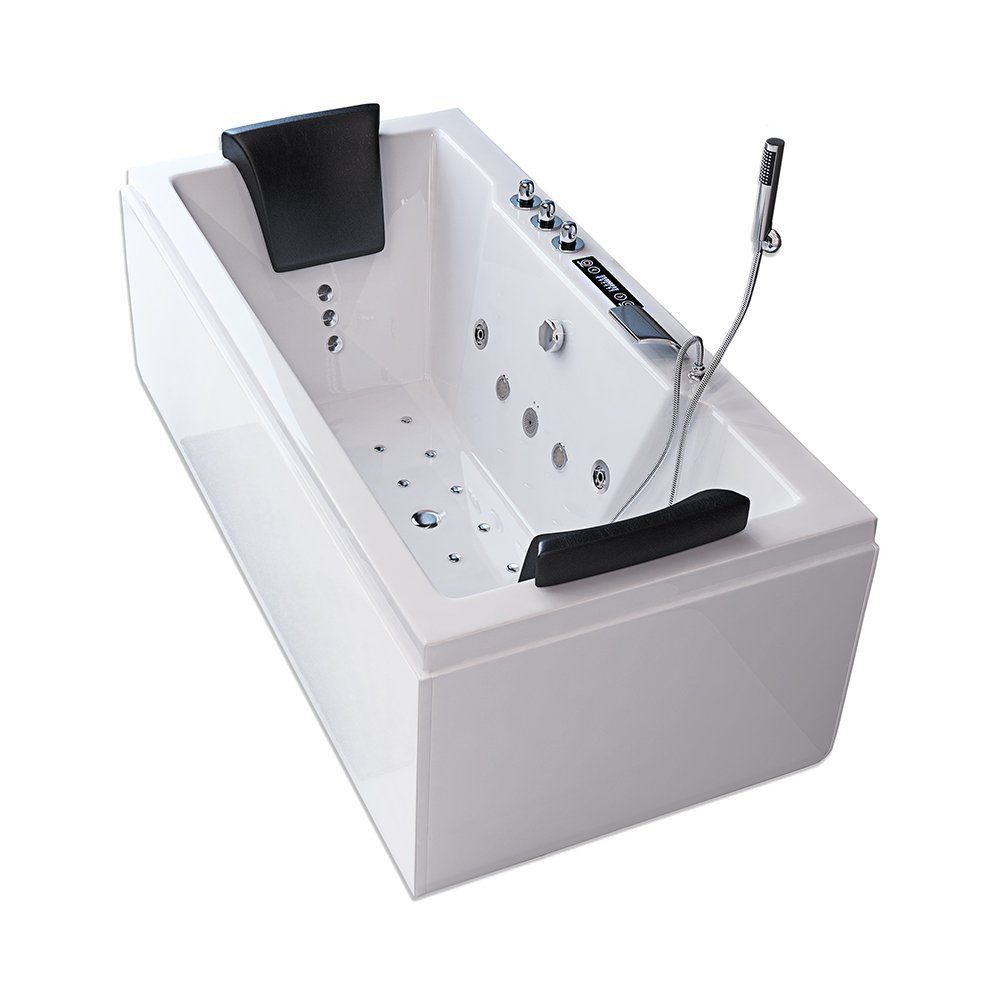 HOME DELUXE Whirlpool-Badewanne Whirlpool LAGUNA PURE - M inkl. komplettem Zubehör, Spa, 2 Personen mehr