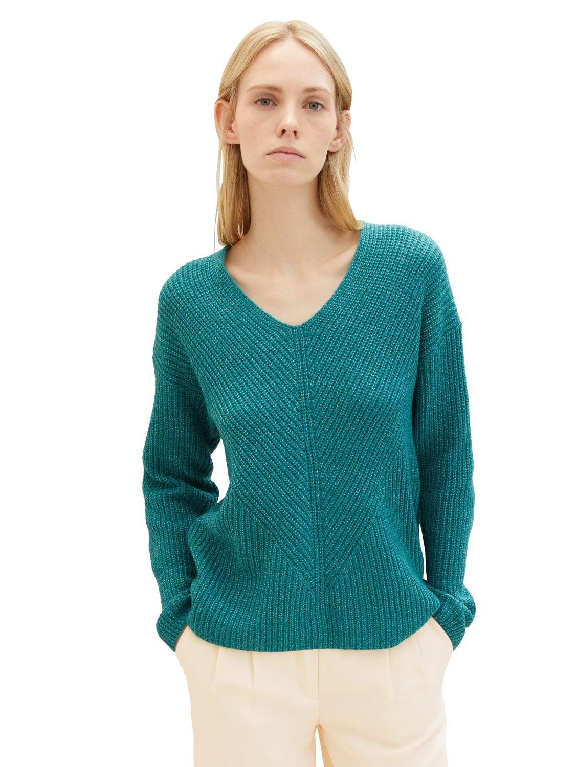 TOM TAILOR Strickpullover KNIT V-NECK aus günstig online kaufen