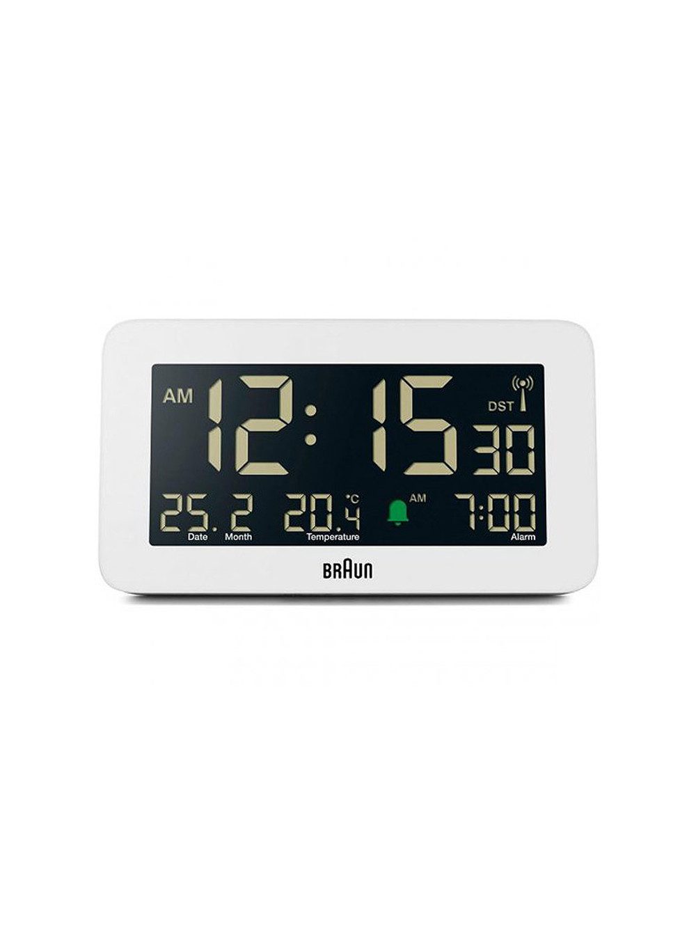 Braun Wecker Braun BC10W-DCF digitaler Funkwecker 12-24 h,Crescendo-Alarm,Datum,Monat,Schlummerfunktion