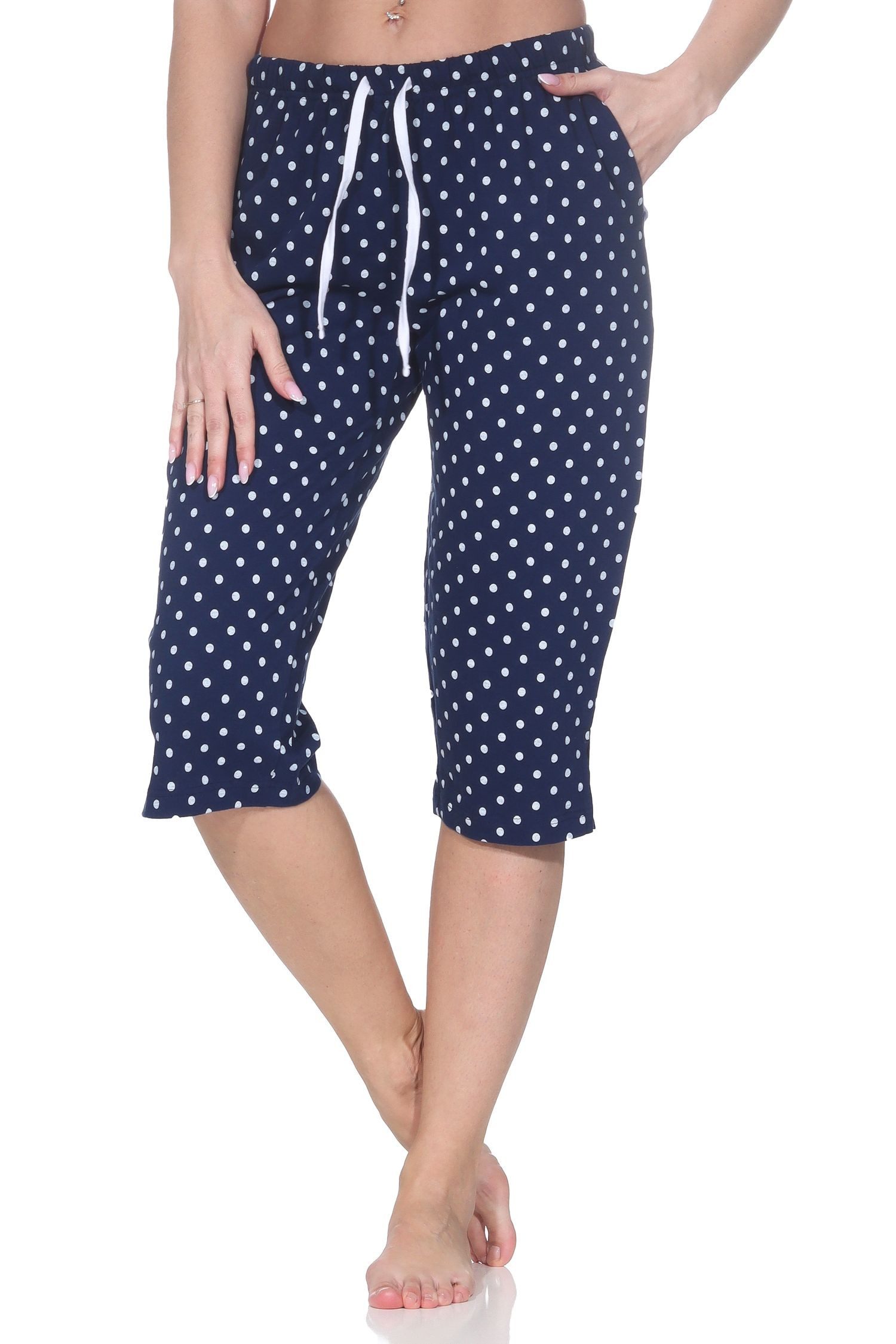 Normann Relaxanzug Damen Schlafanzug Pyjama Capri-Hose 3/4-lang - perfekt zu kombinieren – Bild 5 von 5