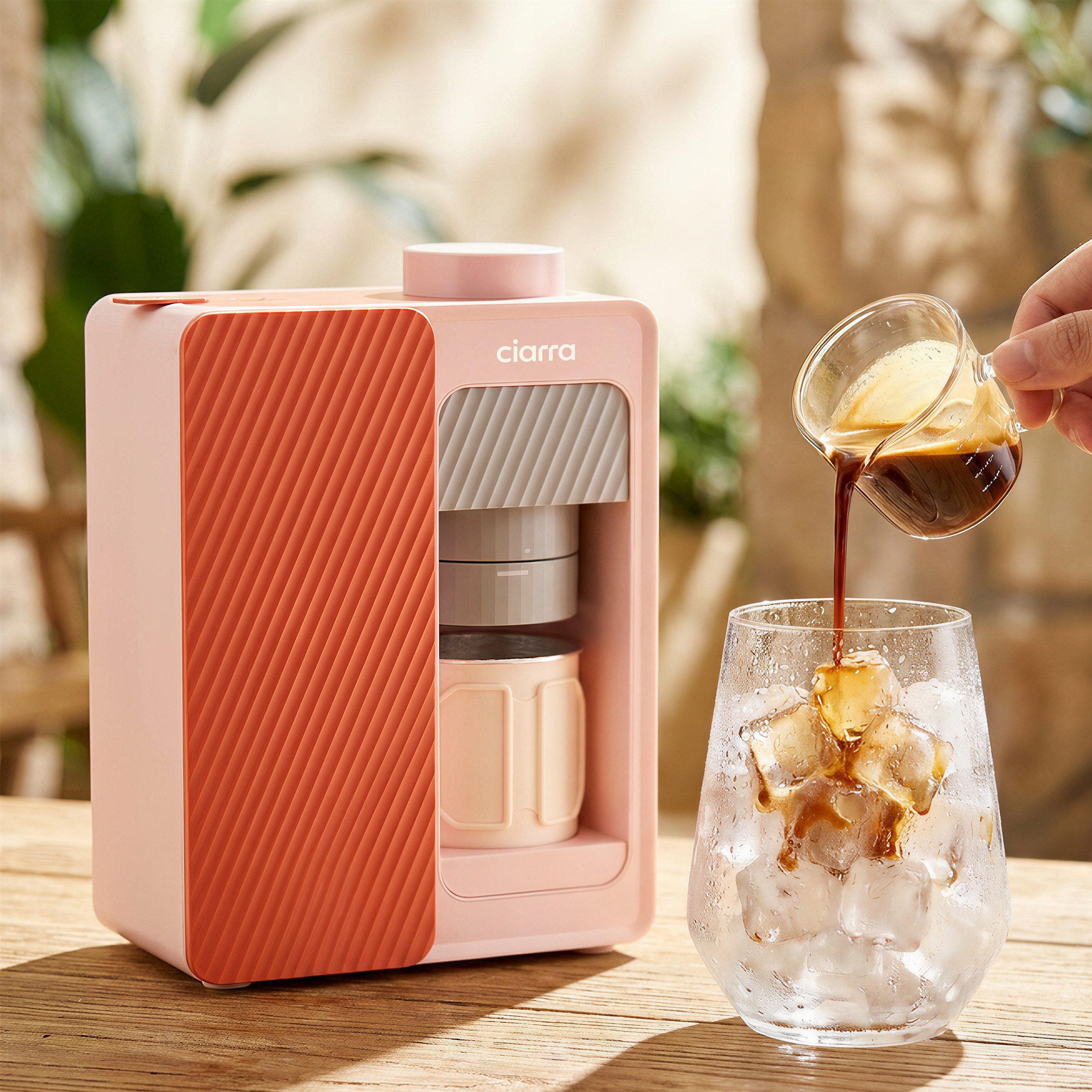 CIARRA Espressomaschine VMPCM551-P, Permanentfilter, leichte & tragbare Kaffeemaschine, flexibel, perfekt für unterwegs