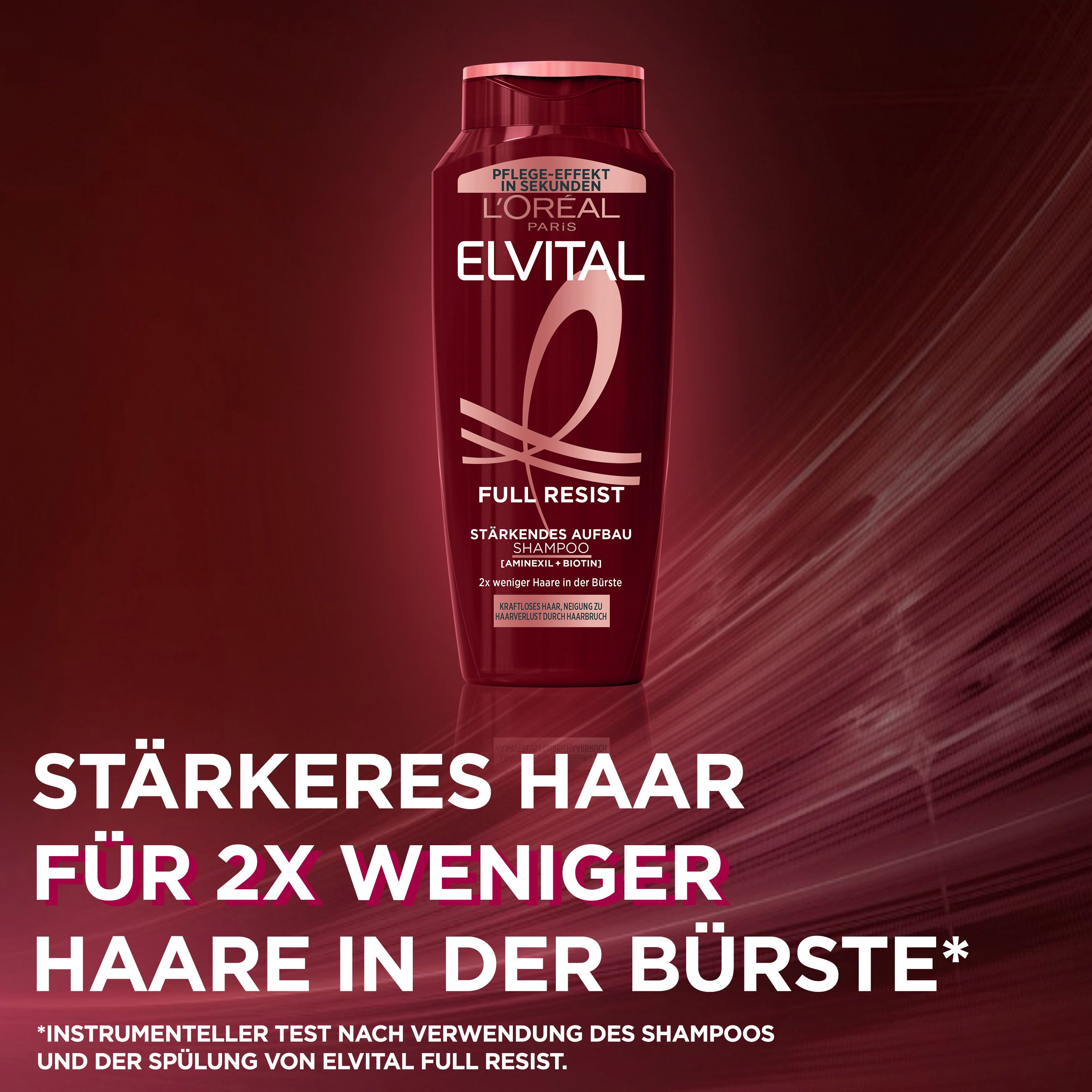 L'ORÉAL PARIS Haarshampoo L'Oréal Paris Elvital Full Resist Shampoo, Packung, 6-tlg., Reduziert Haarverlust durch Haarbruch und stärkt das Haar.