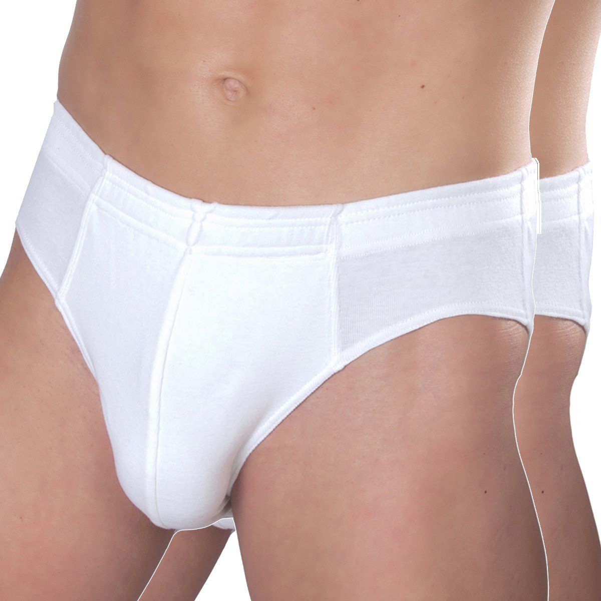 HERMKO Slip 683002 (Pack, 2er) 68300 2er Pack Herren Funktionsslip ohne Eingriff mit Dehnbund Sport