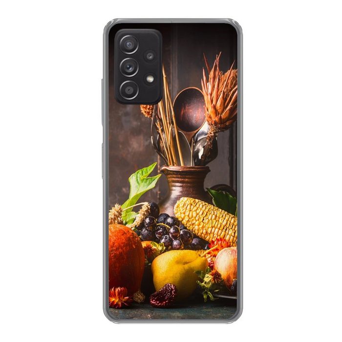 MuchoWow Handyhülle Gemüse - Obst - Rustikal - Tisch Handyhülle Telefonhülle Samsung Galaxy A73