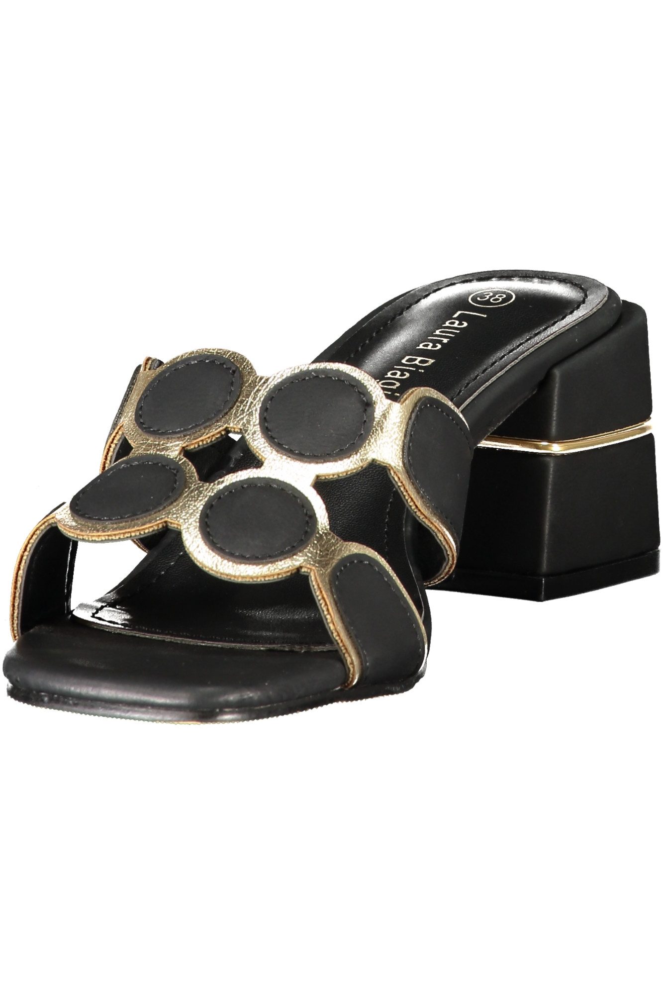 Laura Biagiotti Zehentrenner Elegante Damensandalen in Schwarz mit 5 cm Absatz