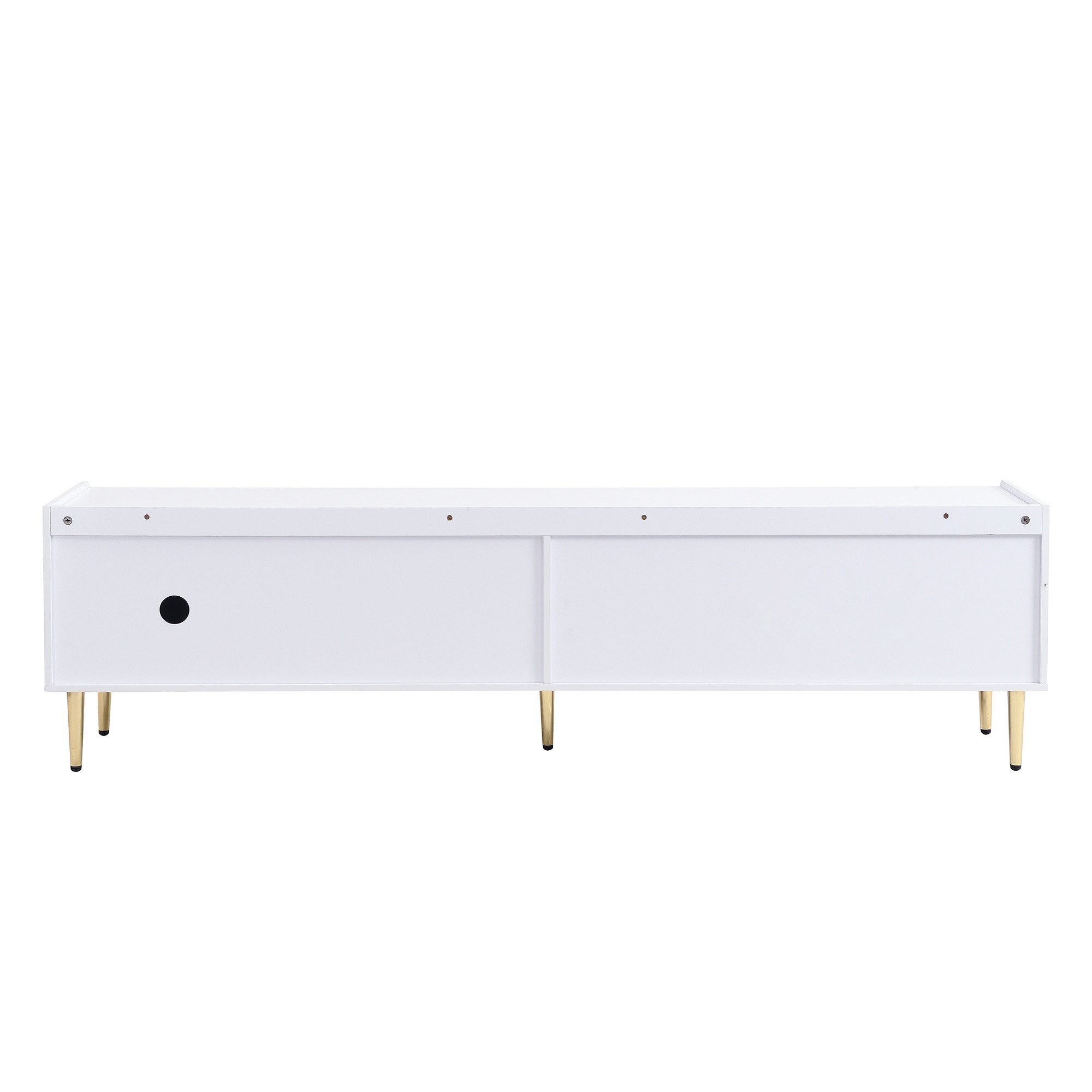MC Star TV-Ständer lowboard mit strukturierter Tür, TV-Möbel, goldenen Griffen, (und goldenen Füßen,170 L x 35 B x 47.5 H(cm) – Bild 2 von 5