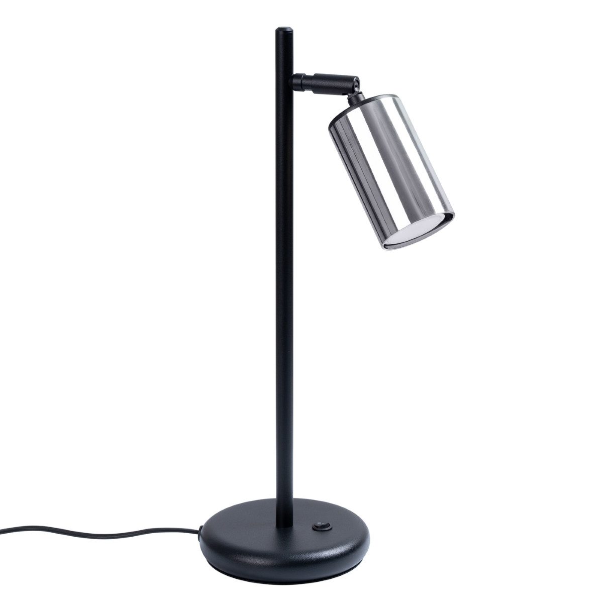 möbelvita Tischleuchte Tischlampe LUNY schwarz/chrom, einstellbarer Lichtstrahl, NEIN
