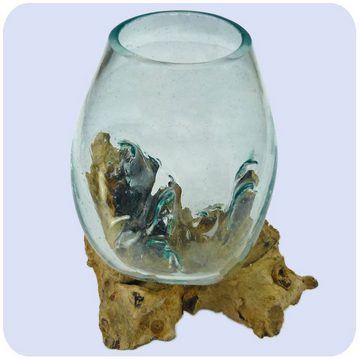 SIMANDRA Dekovase Wurzelhoz (Vase, Mittel), H: 21 - 23 cm, B: 18 - 20 cm, ø Vase 7 - 8 cm