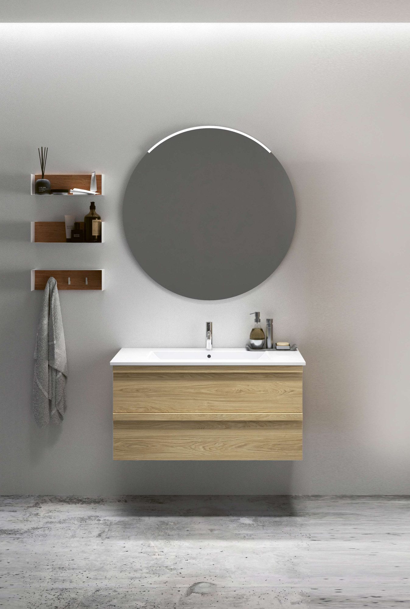 welltime Waschtisch Pure Badmöbel Set Waschbecken günstig online kaufen