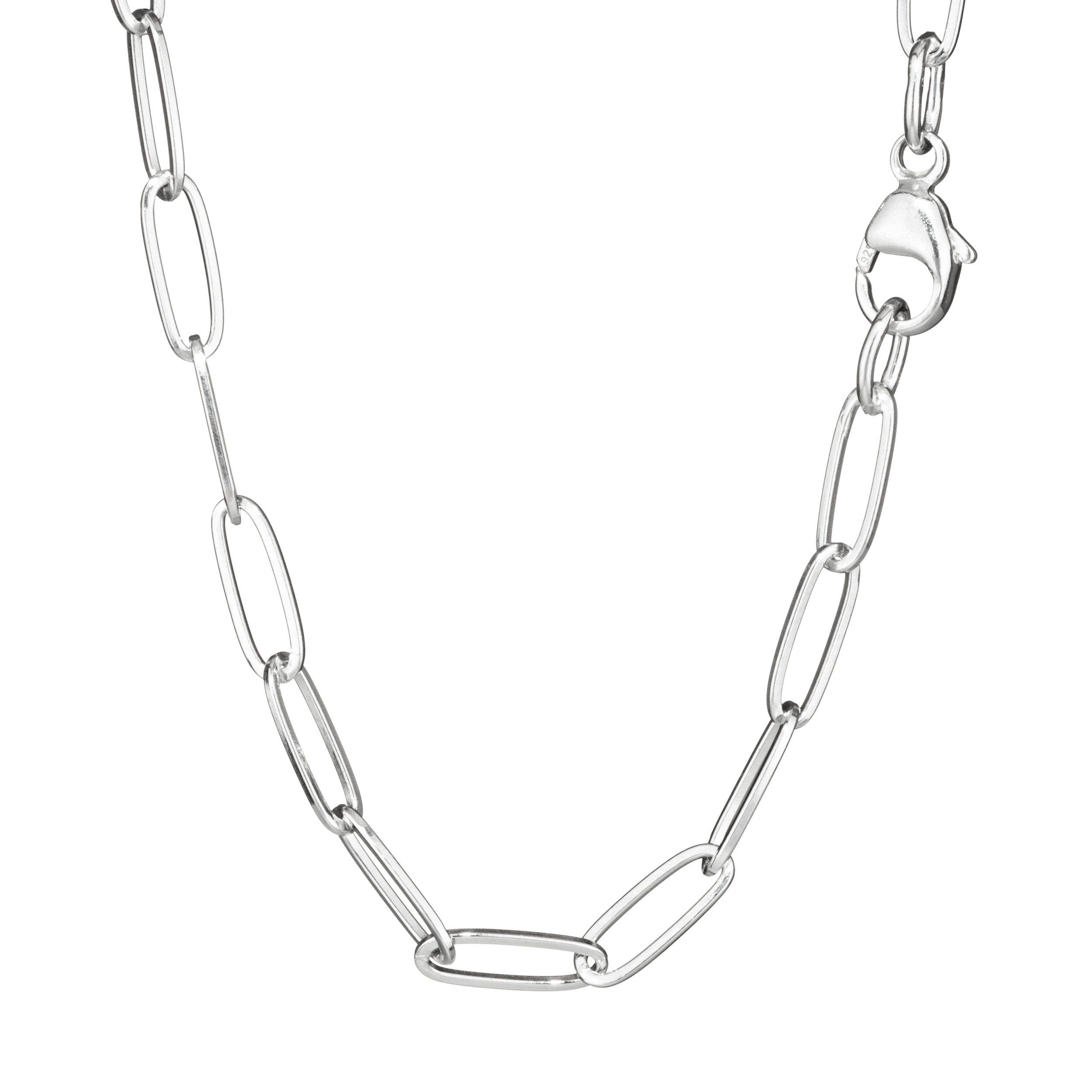 NKlaus Gliederkette Collier 38cm Langankerkette aus 925 Sterling Silbe