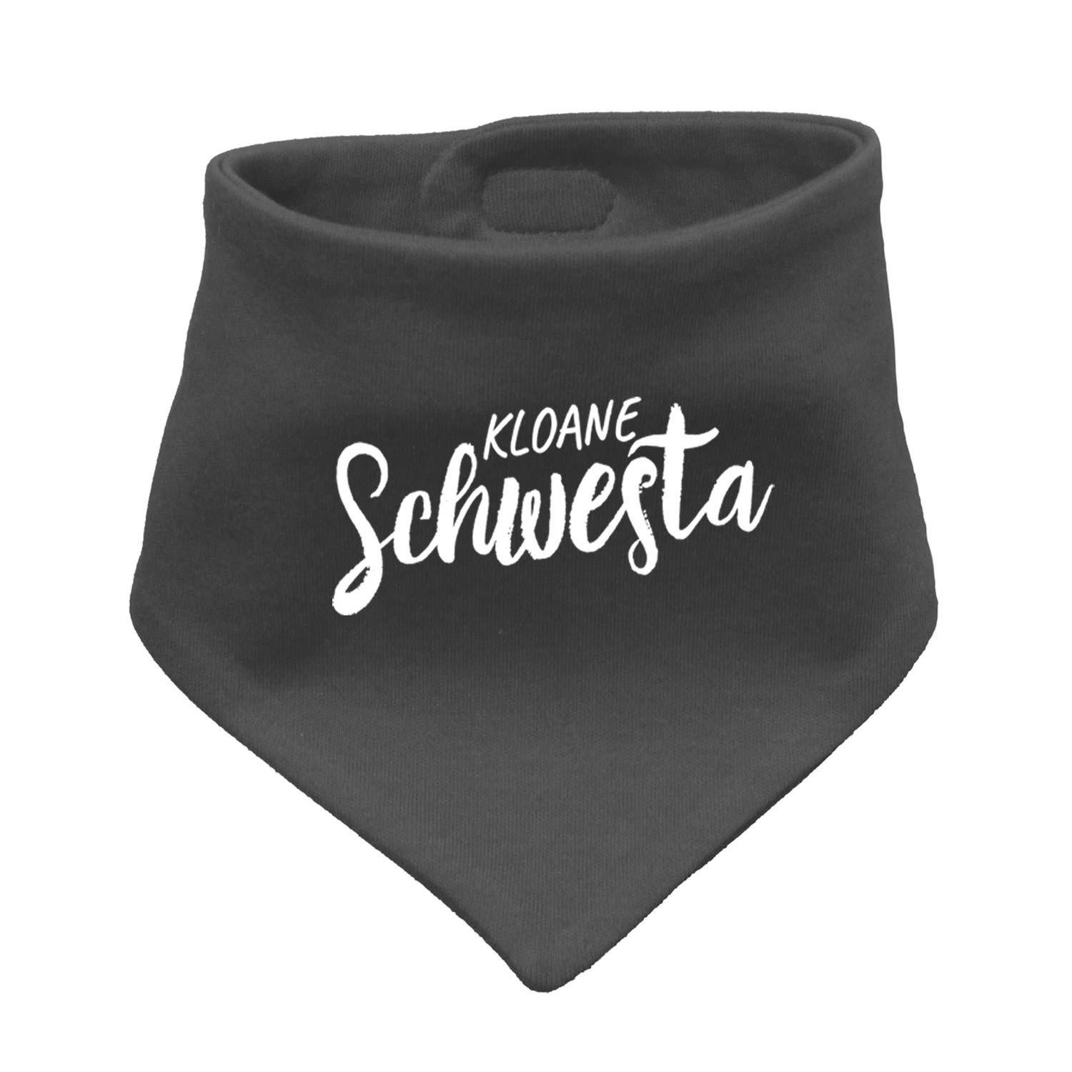 Bavariashop Halstuch Baby-Dreieckstuch „Kloane Schwesta“ mit Spruch, Bio-Baumwolle