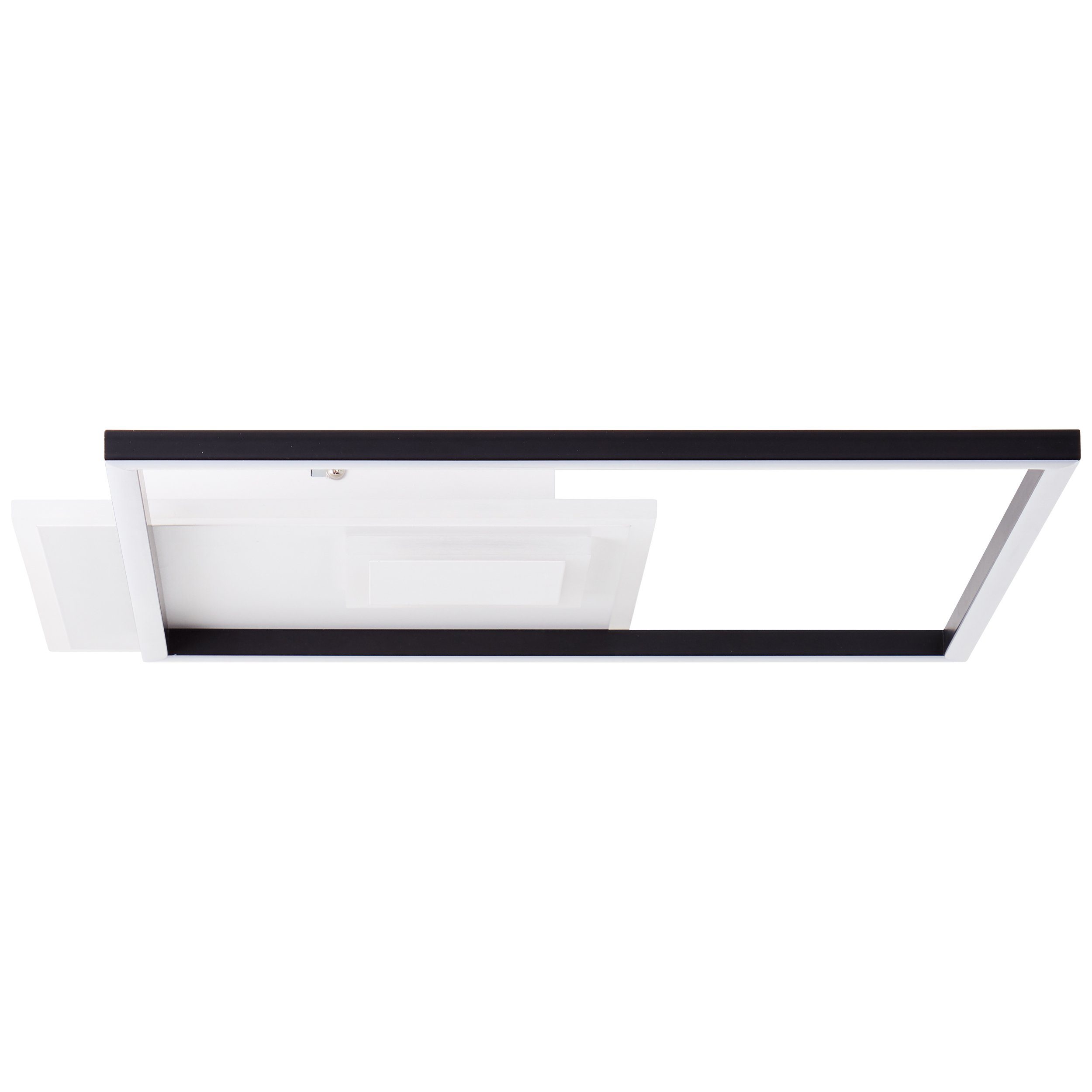 Iorgo Deckenaufbau-Paneel 44x44cm Iorgo, Metall/Kunststoff LED Aufbauleuchte schwarz/weiß, Brilliant
