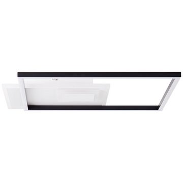 Brilliant Aufbauleuchte Iorgo, Iorgo LED Deckenaufbau-Paneel 44x44cm schwarz/weiß, Metall/Kunststoff
