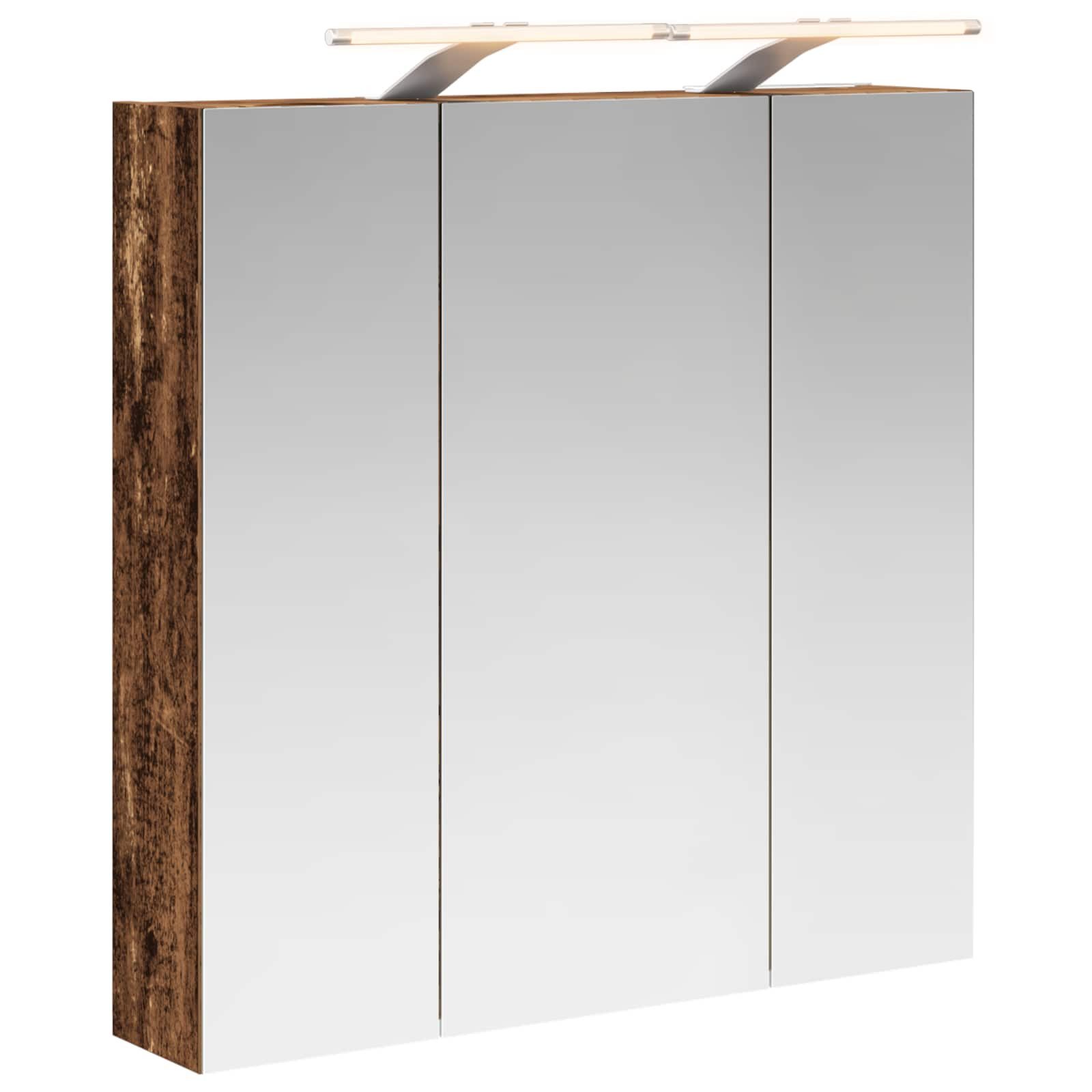 vidaXL Badezimmerspiegelschrank Badezimmerspiegelschrank Altholz 70 x 14,5 x 70 cm (1-St)
