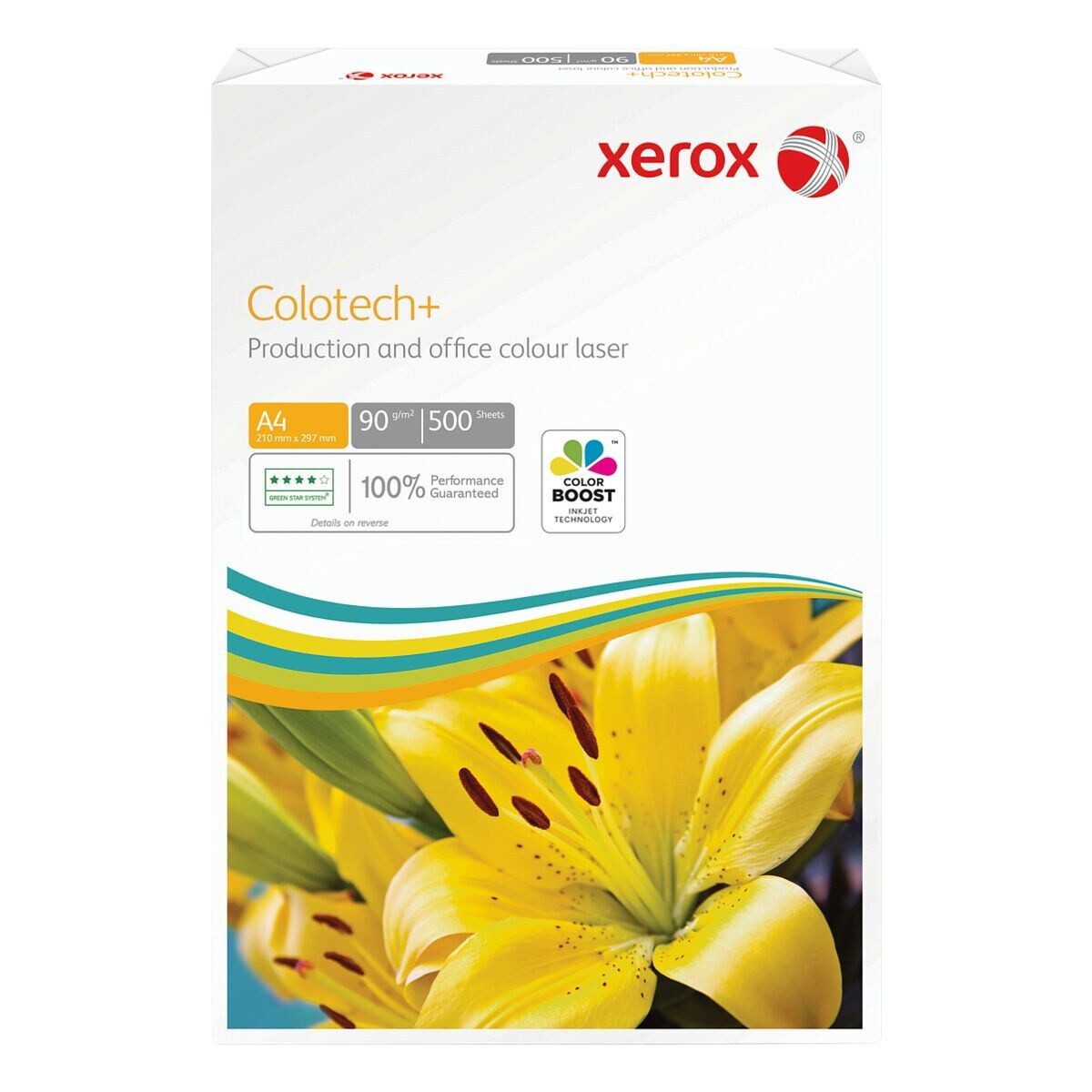 Xerox Farblaser-Druckerpapier Colotech+, Format DIN A4, 90 g/m², 164 CIE, 500 Blatt