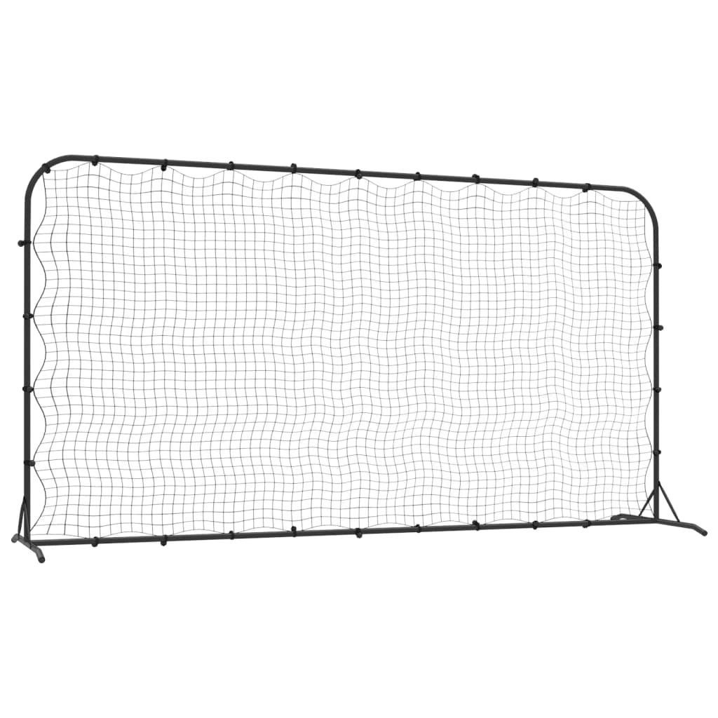 Fußballtor Fußball-Rebounder Schwarz 366x90x183 cm HDPE