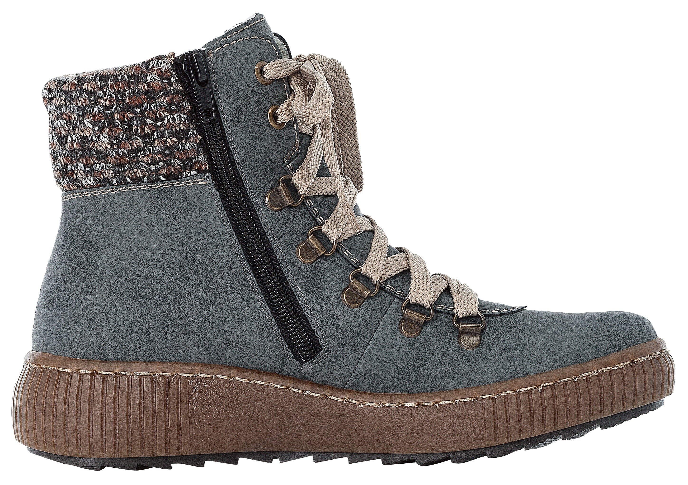 Rieker Winterboots, Winterstiefelette, Schnürboots, Outdoorboots mit Warmfutter