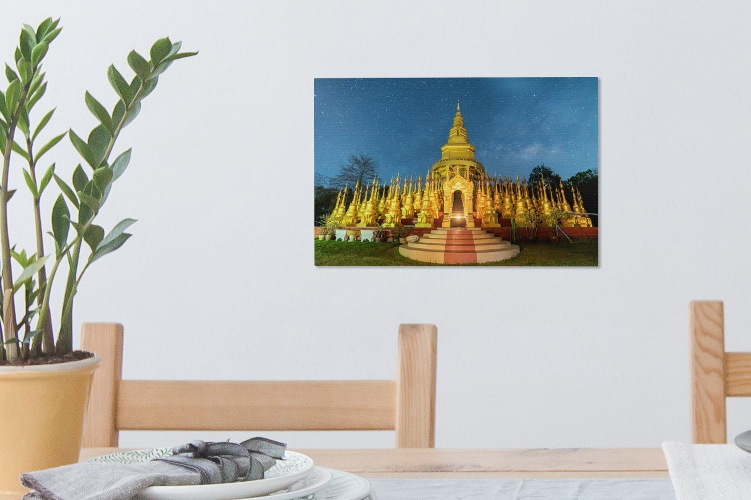 in Myanmar, Aufhängefertig, Pagode OneMillionCanvasses® Pa-Sawangboon-Tempels (1 des Wandbild 30x20 Wanddeko, Leinwandbilder, St), Leinwandbild cm