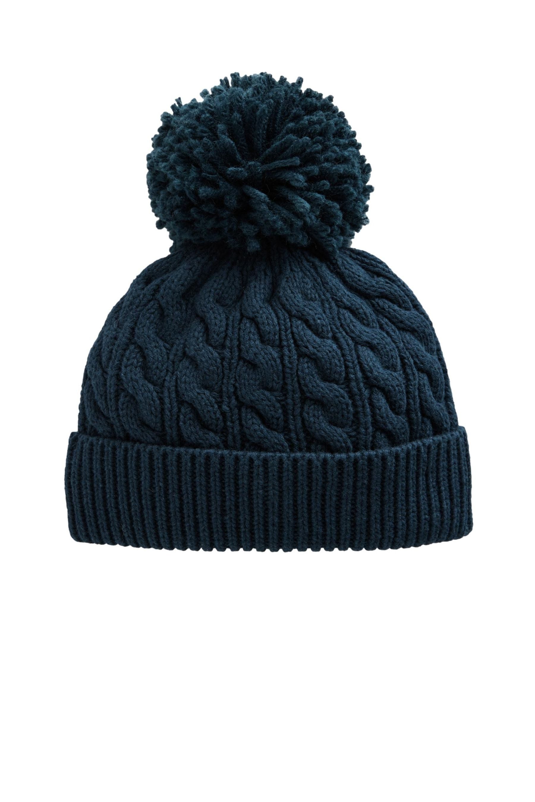 Bommelmütze Baby-Strickmütze mit Bommel