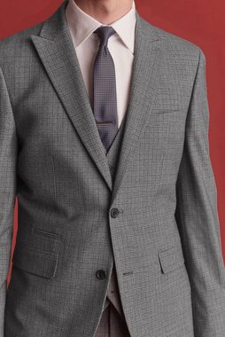 Next Baukastensakko Karierter Anzug aus Wollgemisch: Skinny Fit Jacke (1-tlg)