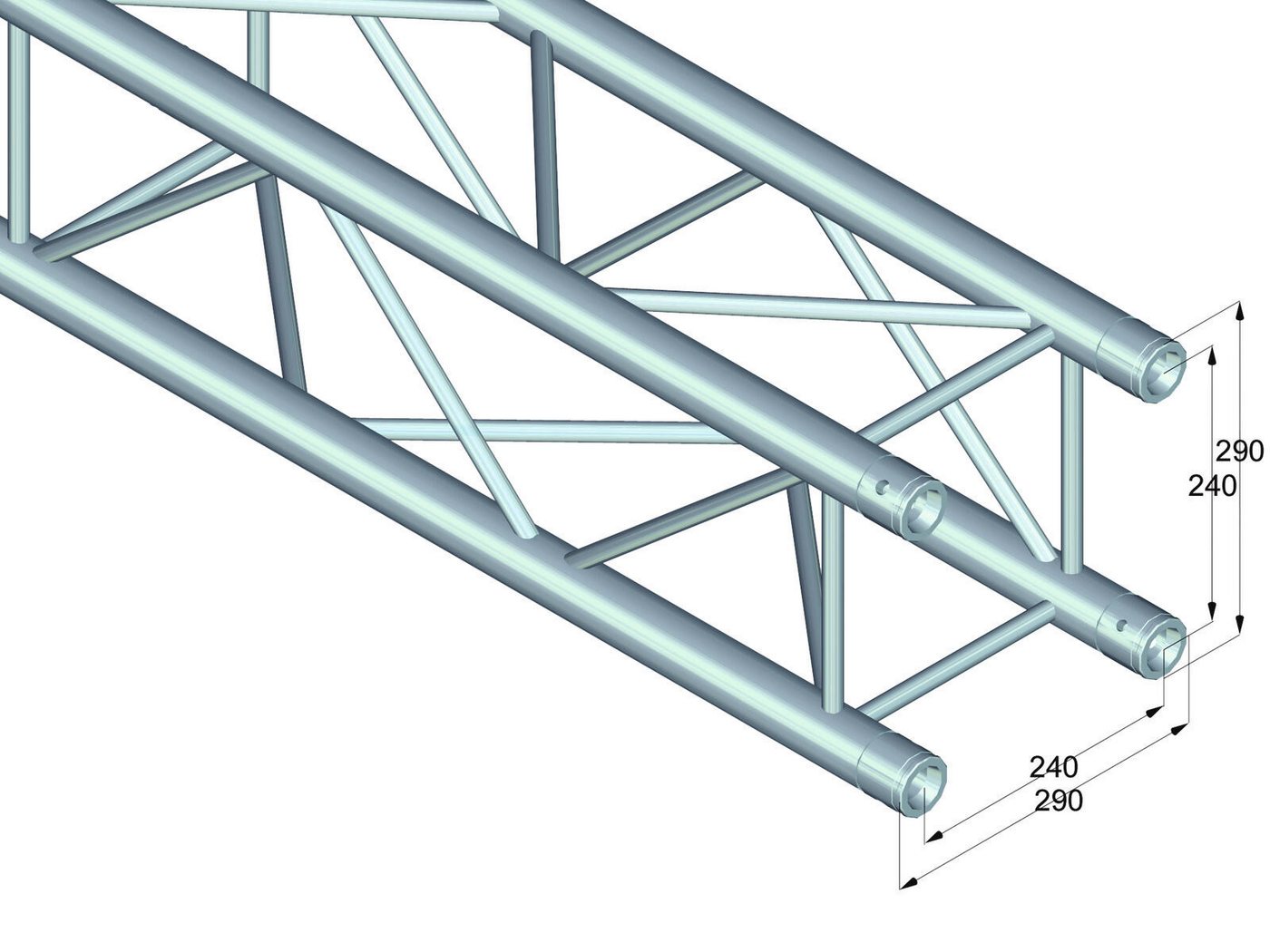 Thumbnail - Alutruss Rahmentraverse ALUTRUSS QUADLOCK 6082-1500 4-Punkt-Traverse
