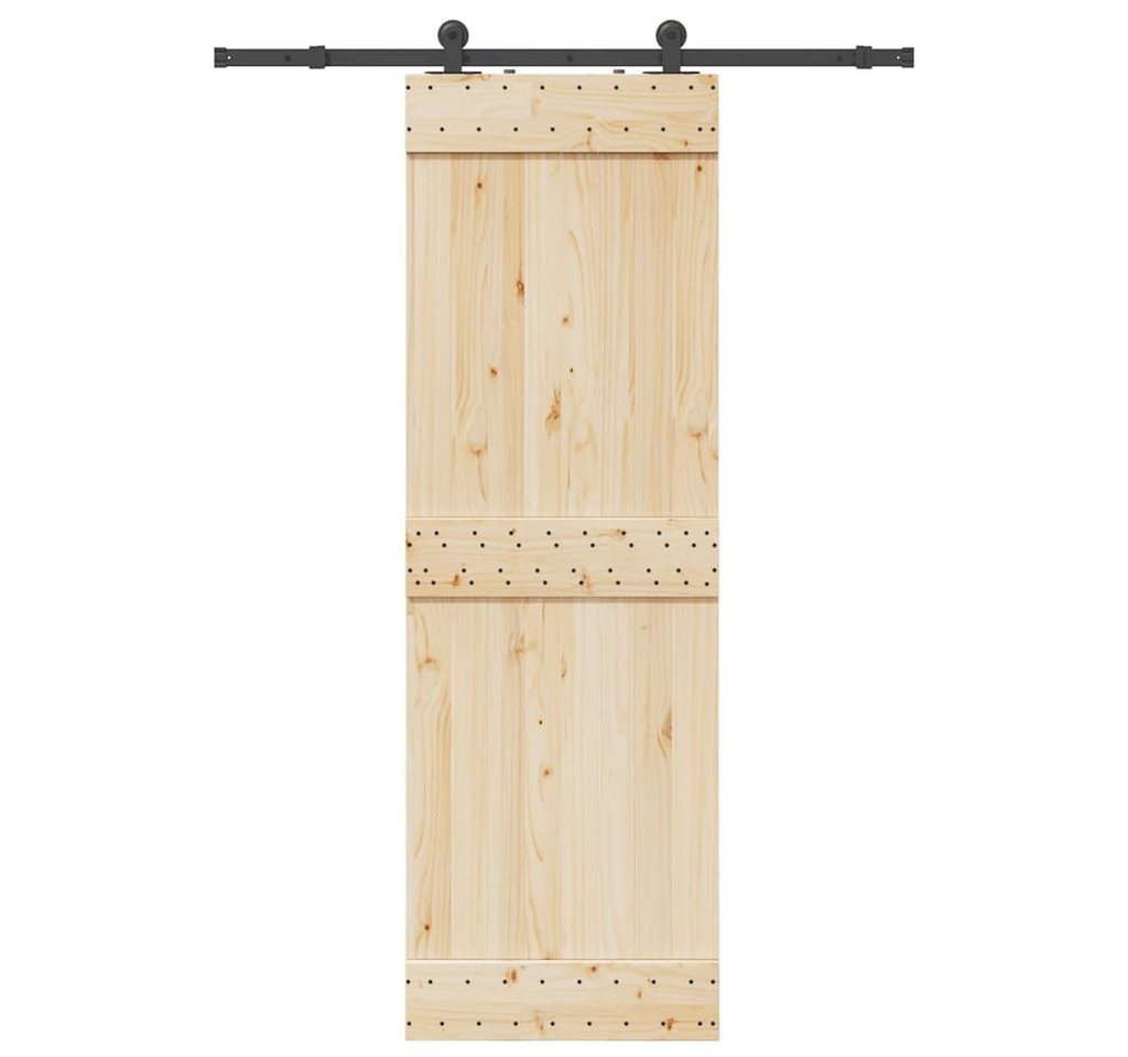 Thumbnail - vidaXL Zimmertür Türbeschlag Türhalterung Schiebetürbeschlag-Set 152,5 cm Stahl Schwarz
