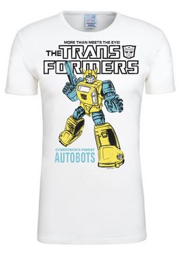 LOGOSHIRT T-Shirt Bumblebee Autobots mit großflächigem Frontprint