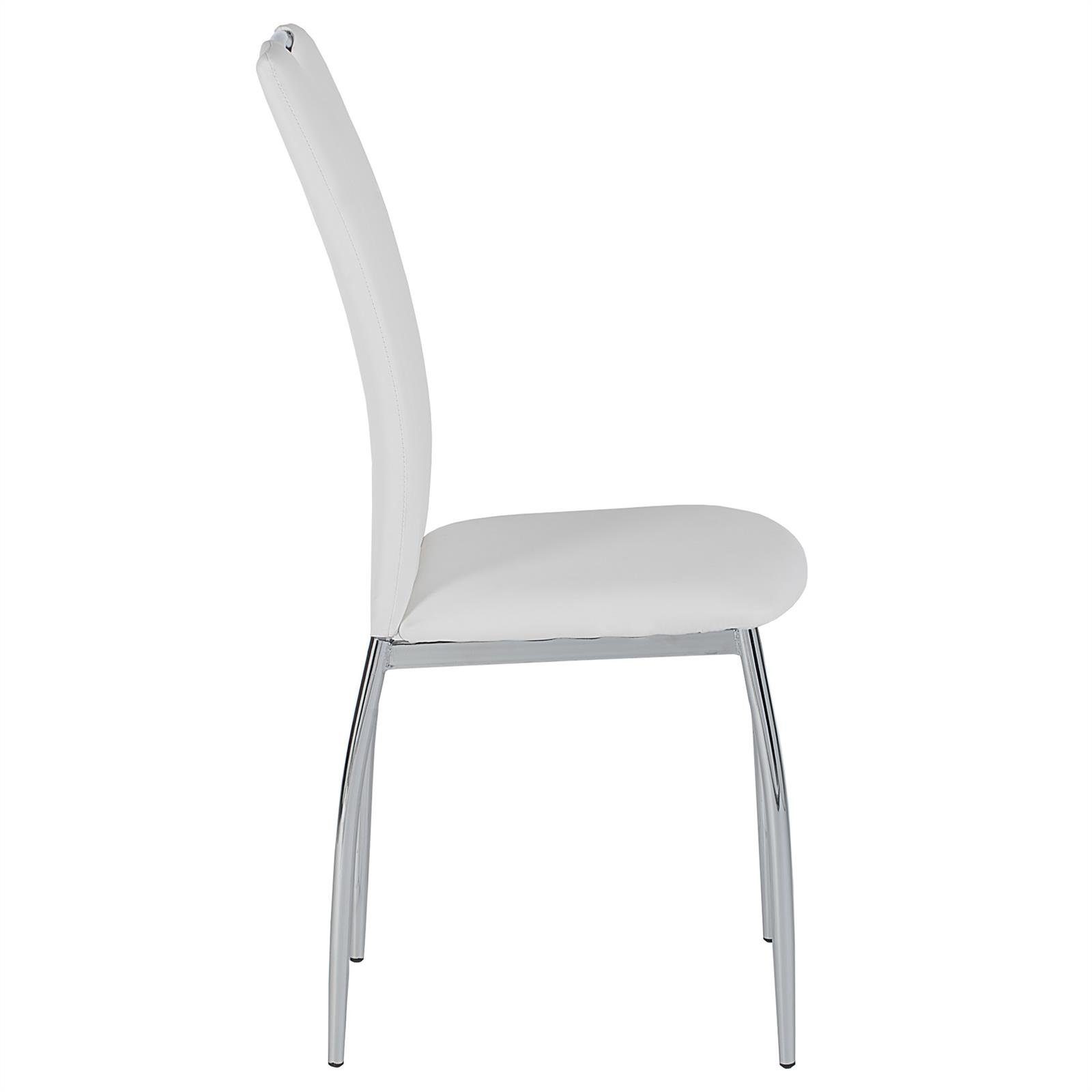 Esszimmerstuhl APOLLO Essgruppe Sitzgruppe, IDIMEX 4 SET Esszimmerstuhl schwarz wei 4er St), weiß grau Stühle (4