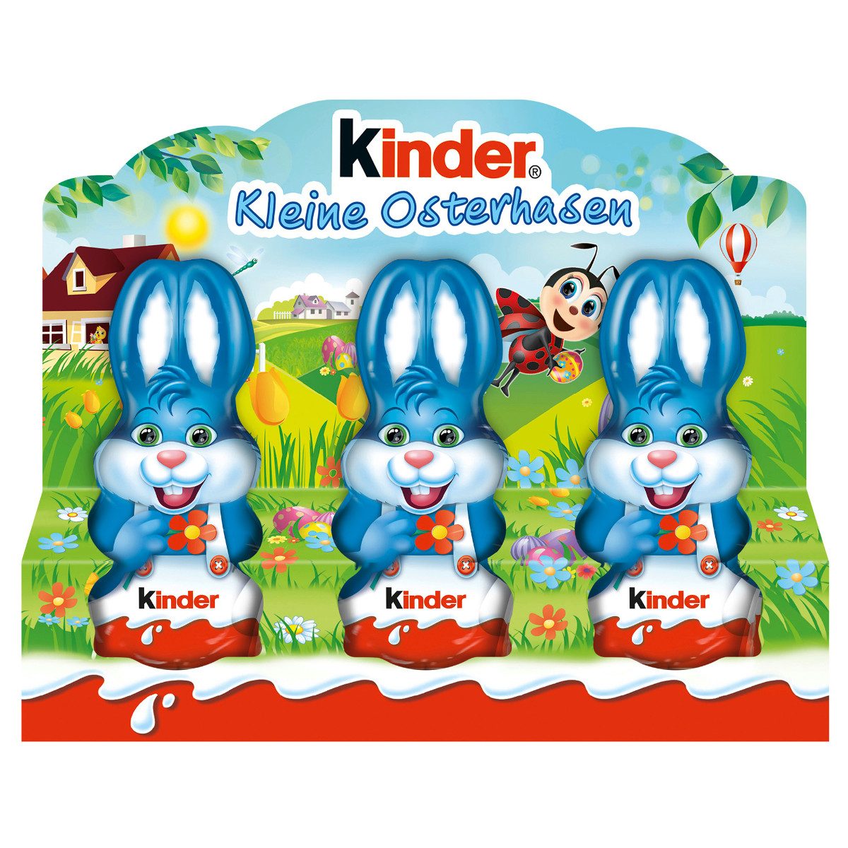 kinder Schokolade, Kinder Schokolade Kleine Osterhasen 3x15g Hohlfigur aus Vollmilch 45g