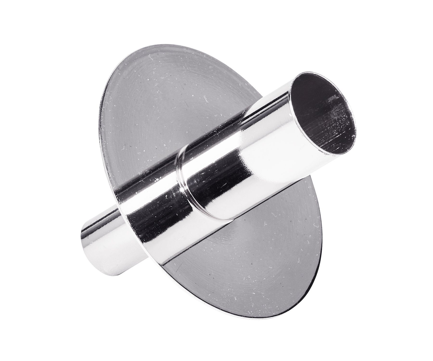 EDZARD Kerzenhalter Silber, Kerzenhalter aus Edelstahl, Silber-Optik, H 8 cm