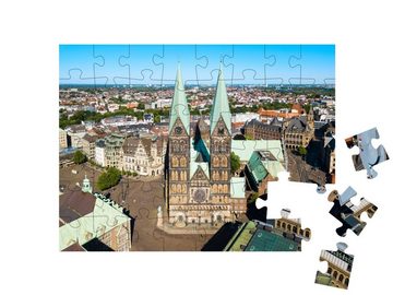 puzzleYOU Puzzle Dom auf dem Marktplatz in Bremen, 48 Puzzleteile, puzzleYOU-Kollektionen