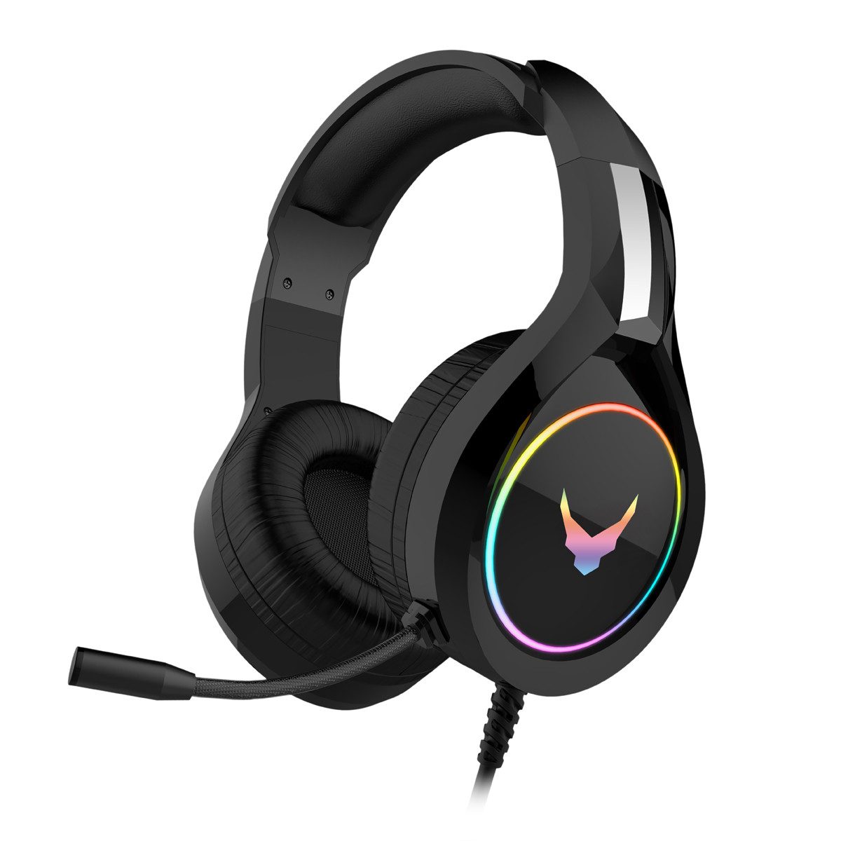 Varr VH6060B Gaming-Headset (RGB-Beleuchtung, 50-mm-Treiber und flexibles Mikrofon)