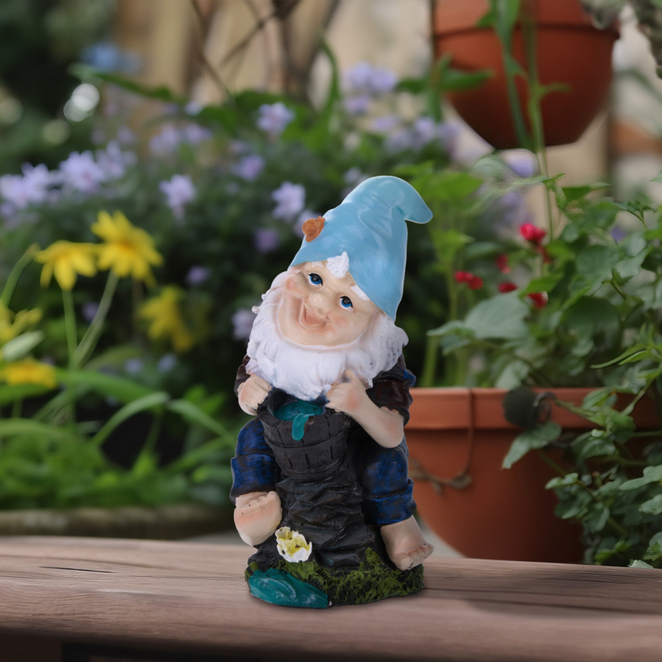 relaxdays Gartenzwerg mit Wassereim günstig online kaufen