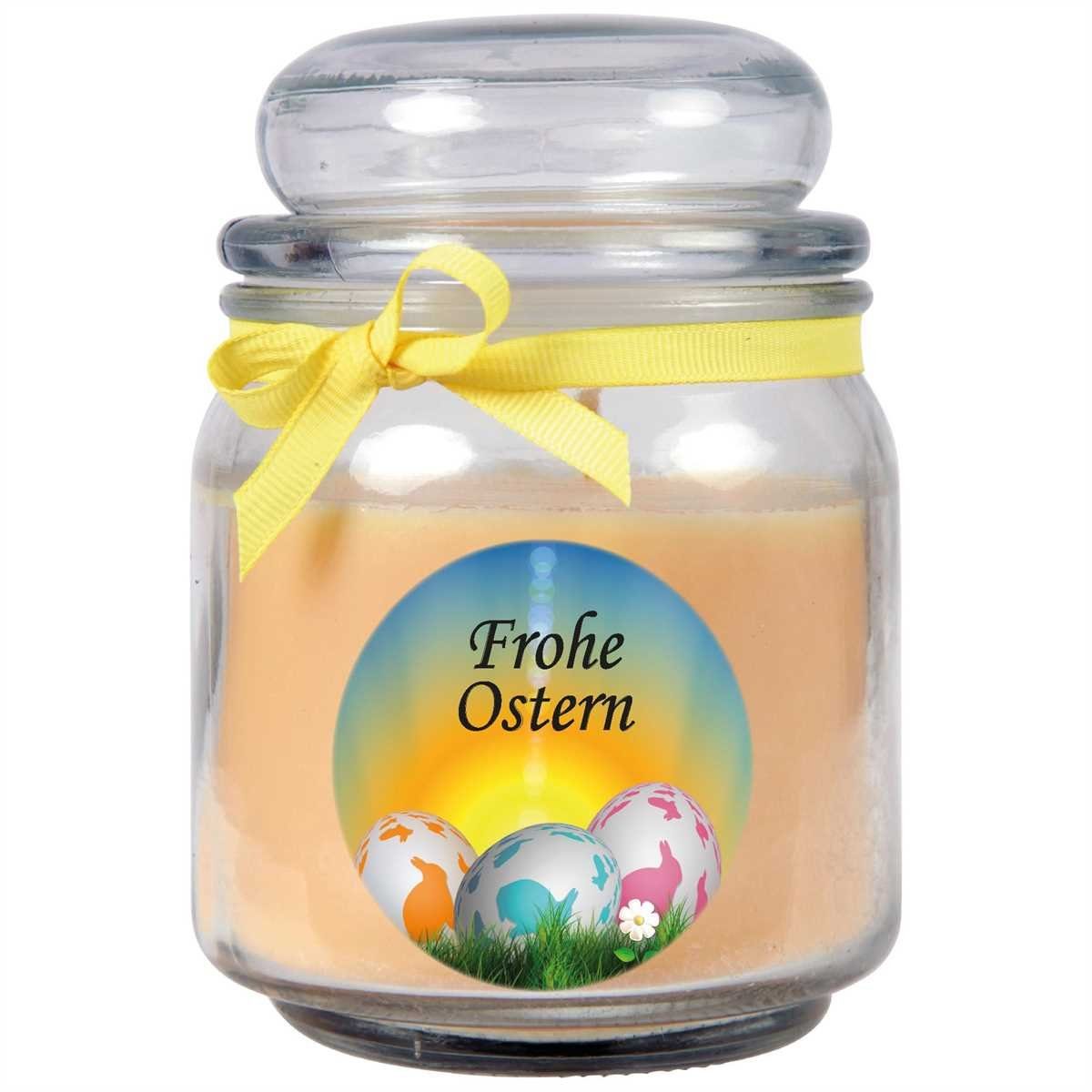 HS Candle Duftkerze zur Osterzeit (1-tlg), Frohe Ostern - Stimmungslicht mit Duft - Kerze mit Motiv zur Osterzeit