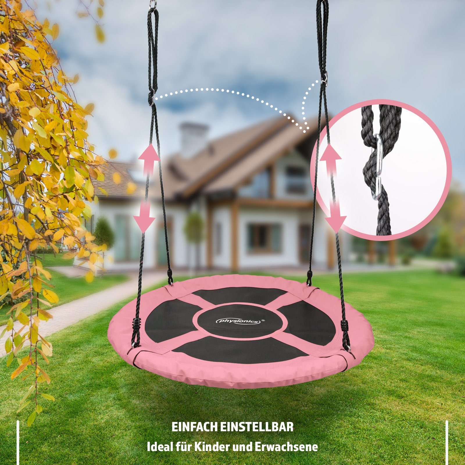 Physionics Nestschaukel Tellerschaukel Rundschaukel Gartenschaukel 100cm günstig online kaufen