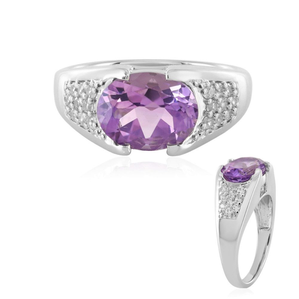 Cavill Silberring Cavill Damenring 2,74 ct Azurquarz, 925er Silber platiniert, violett (1-tlg)