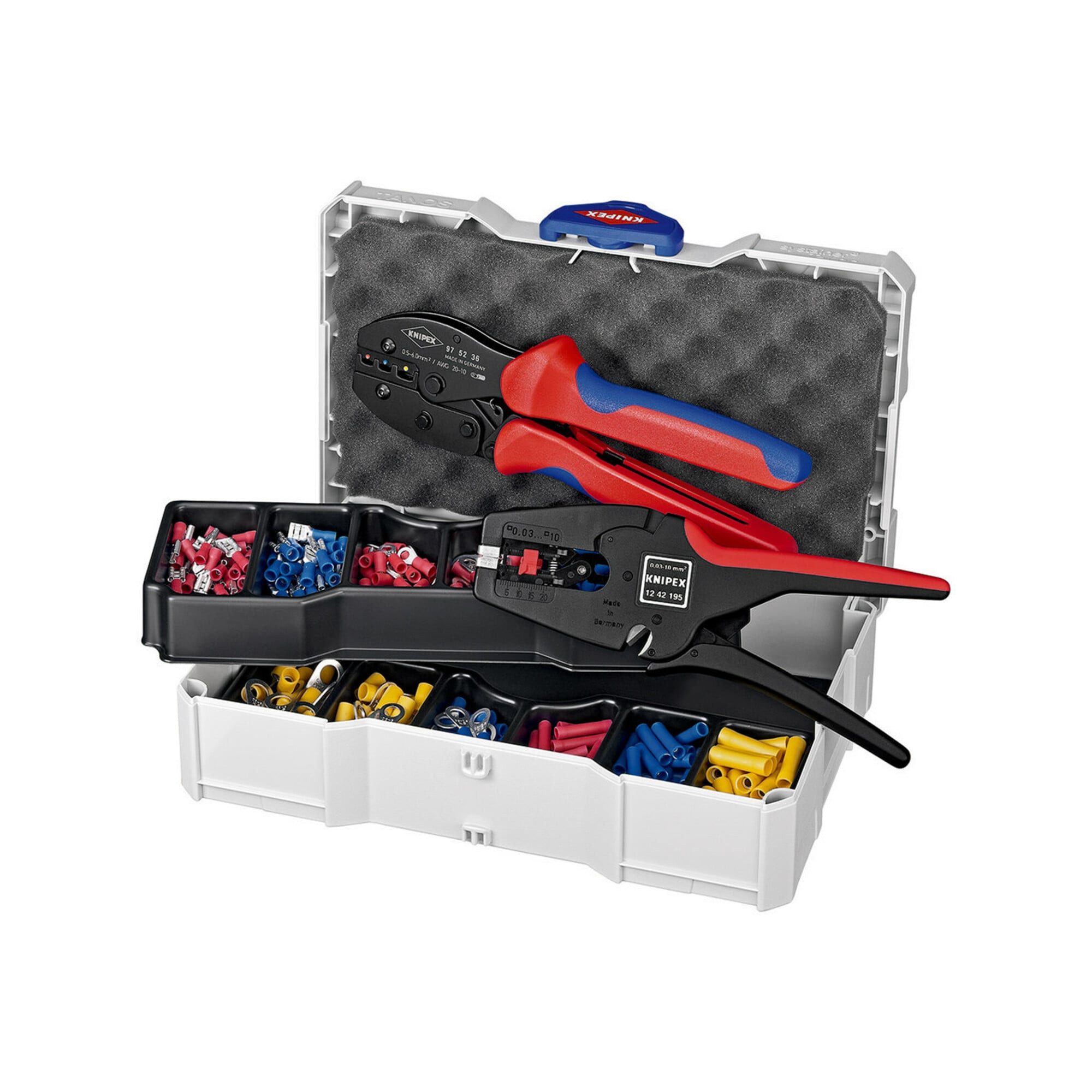 Knipex Crimpzange KNIPEX 97 90 22 Crimp-Sortiment für Kabelverbinder 14-teilig 265 mm