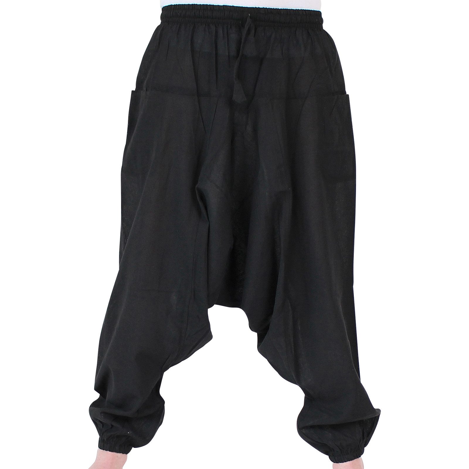 BUDDHA arts&more Haremshose Einfarbige Haremshose aus Nepal elastischer Bun günstig online kaufen