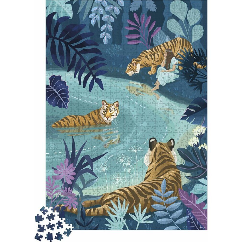 Janod Puzzle Tiger Encounter Puzzle 1000 Teile, Puzzleteile