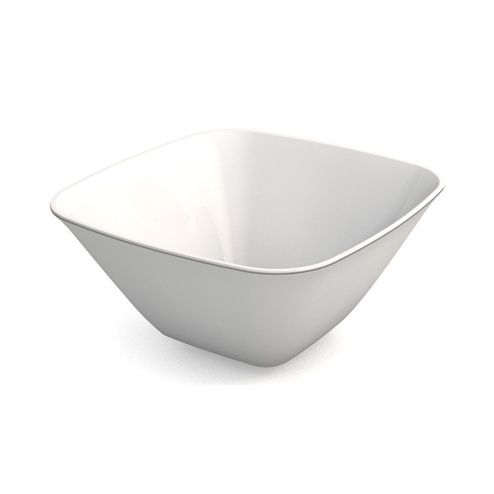 Ornamin Schale Müslischale Elegant, Melamin, Eckige Schale l zweifarbig l stapelbar l für Müsli und Desserts