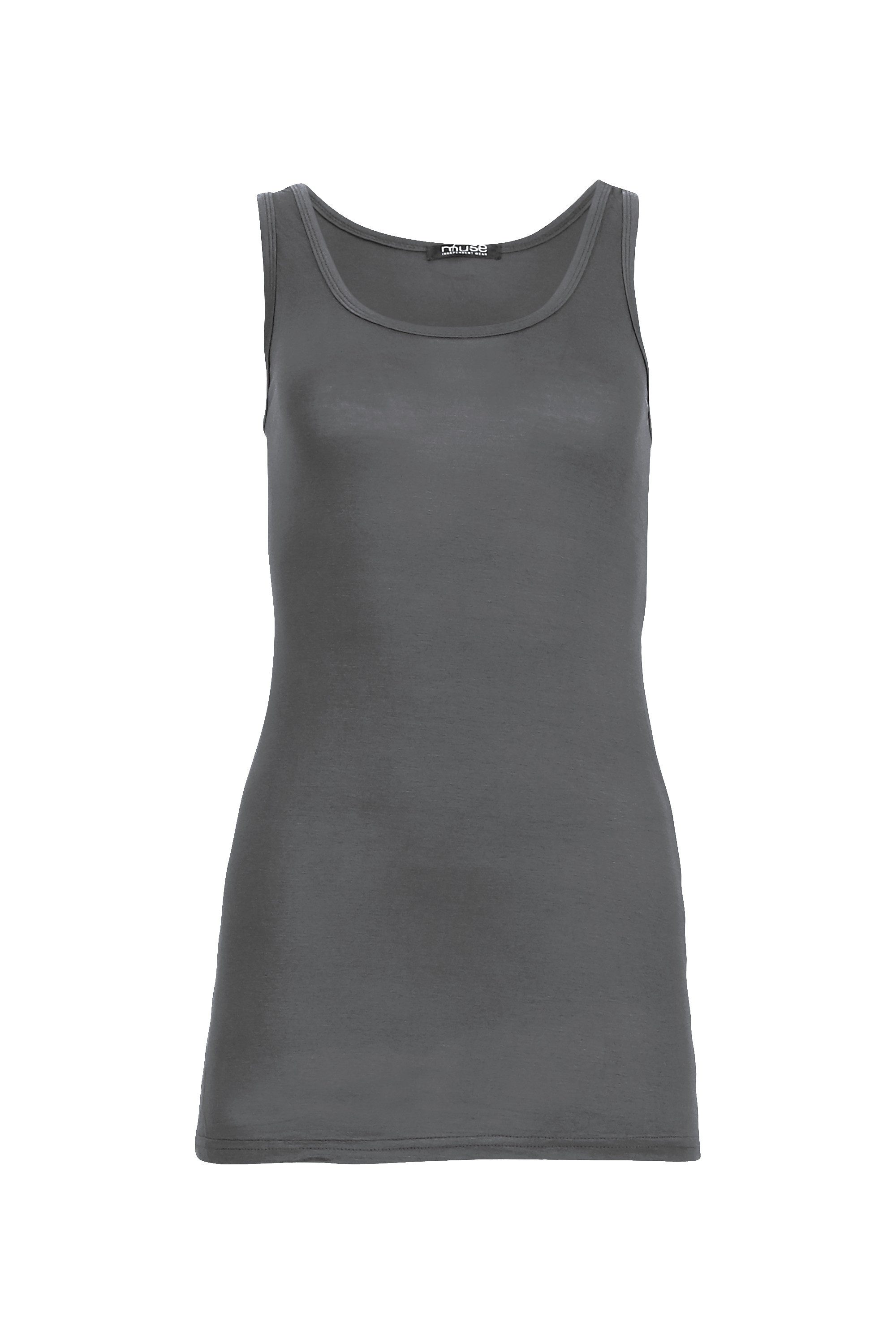 Muse Longtop Extra langes Trägertop Skinny Fit 9002