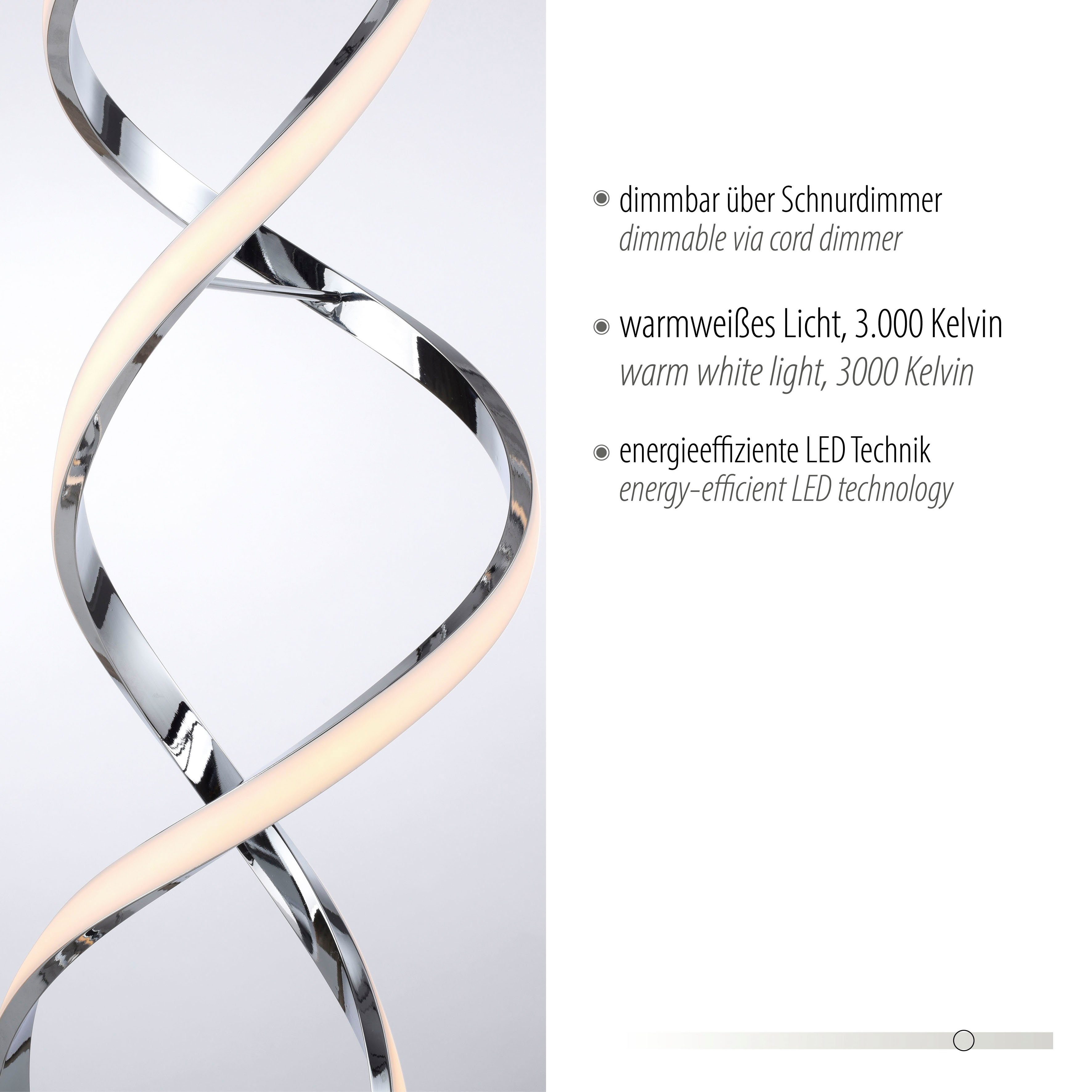 Paul Neuhaus Stehlampe KIRIBI, LED fest integriert, Warmweiß
