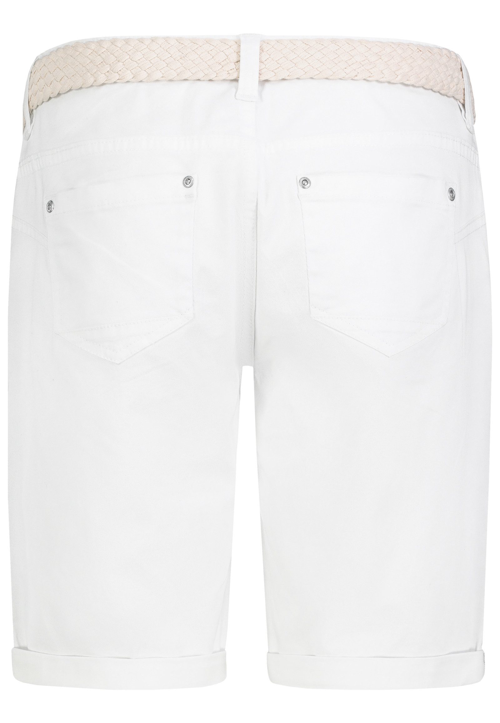 SUBLEVEL Bermudas Damen Short Bermuda kurze Hose Sommer Chino Stoff Hose mit Gürtel